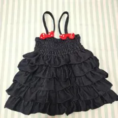 ShirleyTemple　5段フリルジャンパースカート 100cm