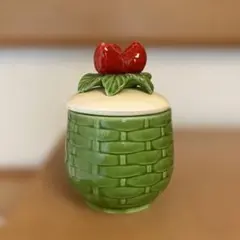 いちご 型 陶器小物入れ、砂糖入れ【美品】