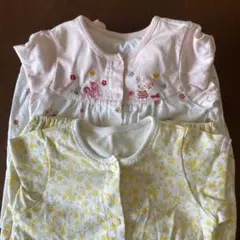 ミキハウス　コンビドレス　2wayオール　女の子　2枚セット