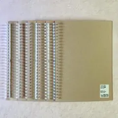 美品⭐️ 無印良品 B5リフィルノート ベージュ クラフト表紙 26穴 6個セット