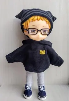 ●桃缶●no.199　オビツ11サイズ 　黒パーカー3セット