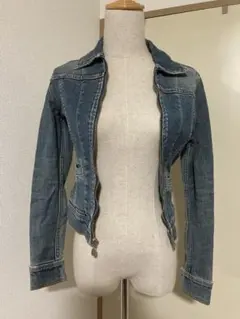 ライトブルー ジップアップ デニムジャケット