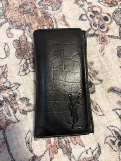 Saint Laurent 三つ折り財布 クロコ型押し - メルカリ