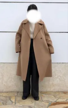 セオリーリュクス 20AW オーバーサイズロングコート 38 ブラウン
