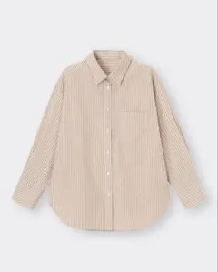 【GU】ストライプオーバーサイズシャツ(長袖) Sサイズ