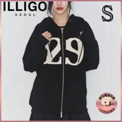ILLIGO SEOUL 129 ロゴパッチ ジップパーカー チャコール L - メルカリ