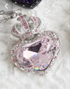 PARIS KID'S ハート王冠ネックレス シルバー×ピンク パリスキッズ