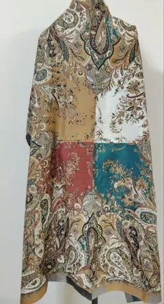 renoma ペイズリー柄 大判スカーフ #35