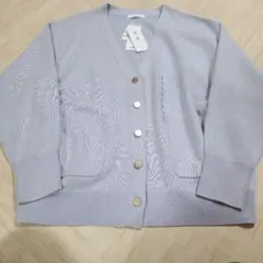 グローバルワーク スウェットライクvネックカーディガン L レディース