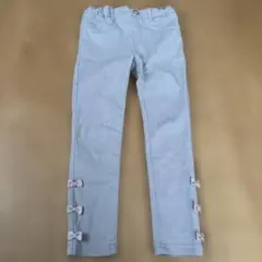 エニィファム リボン付き ライトパープル長ズボン 120