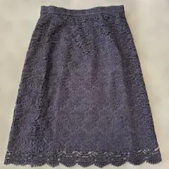 ブラックレース ミディ丈スカート　ユニクロ　美品です