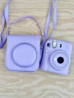 【セット売り】フジフィルムinstax mini12 パープル本体とケース
