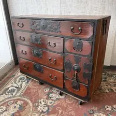 木製箪笥 引き出し昭和レトロ 古家具 和箪笥 ビンテージ 仙台民藝箪笥 木製箪笥 引き出し昭和レトロ 古家具 和箪笥 ビンテージ 仙台民