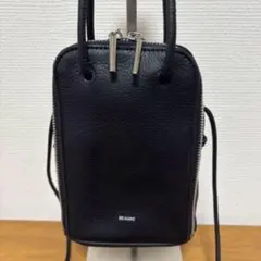 BEAURE/ビュレ カウレザー ブガッティ型2WAYミニショルダー 訳あり美品