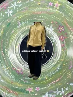 adidas ベロア トラックジャケット xs