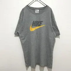 【NIKE】(M)ナイキ Tシャツ グレー ビッグロゴ スウッシュ カジュアル