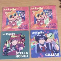 VA-11 Hall-A コースター 4枚セット ヴァルハラ ゲーマー焼き