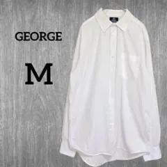 GEORGE【M】シャツ ブラウス クラシックフィット ホワイト フォーマル