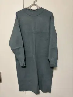 【即日発送】UNIQLO スフレヤーンワンピース/グリーン/レディース