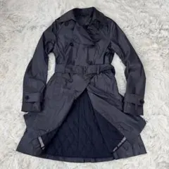 Theory セオリー ライナー付トレンチコート ネイビー S ベルト付 ダブル