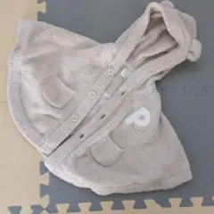 ジェラピケ ベージュ フリース ポンチョ