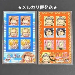 ジャンプショップ　新春　特典　デザインステッカー　ワンピース　ナルト