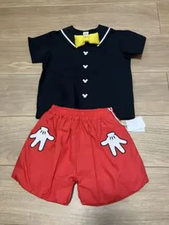 ディズニー ミッキー なりきりコスチューム 100 110 上下セット 新品