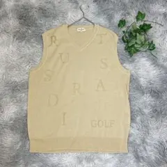 TRUSSARDI トラサルディ（L）サマーニットベスト Vネック 日本製