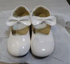 ホワイトリボン付きフォーマルシューズ19cm