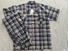 美品タグ付き　U.P renoma メンズ パジャマ 半袖　長パンツ　前開き M
