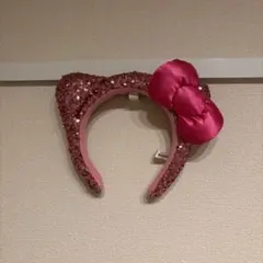 キティちゃん カチューシャ ピンク スパンコール