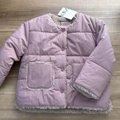 新品ZARAキッズピンク系ボアジャケット110cm