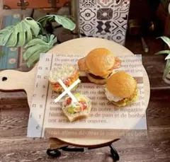 ミニチュア　ハンバーガーセット