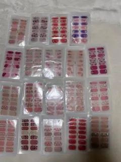 ネイルシール 大量 まとめ売り 新品未使用 19枚セット！ キラキラ ピンク