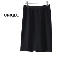 UNIQLO ユニクロ(M)ポンチペンシルスカート/膝丈タイトスカート/ブラック