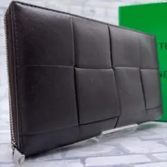 【美品 RFID】ボッテガヴェネタ 長財布 カセット イントレ レザー ブラウン