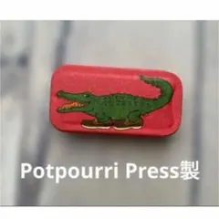 スライド　ヴィンテージ　ピルケース　tin缶　小物入れ　ワニ　赤　アンティーク