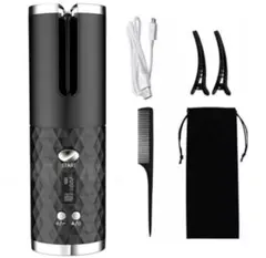 コテ　ヘアアイロン　オート　USB充電 ウェーブ　コンパクト　人気　カール　巻髪