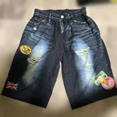 海水パンツ デニム ダメージ加工柄 男児160cm