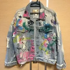 大きいサイズ　ダメージ　Gジャン　ジャケット　デニム