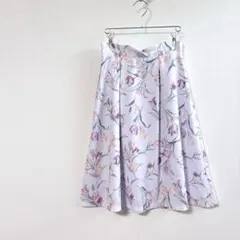 プロポーション 花柄 フラワープリント フレアスカート タック 洗える 春 Mのサムネイル