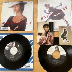 中森明菜 サイン入 レコード 2枚 スローモーション 難破船 デビュー曲