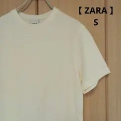 【ZARA】 ザラ 半袖 コットンニット 白/ホワイト/S