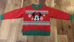 futafuta ミニーマウス刺繍クリスマスセーター 120