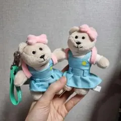 韓国スタバ ★ ミニベアキーチェーン(女の子) 2個セット