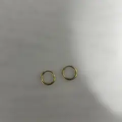 K18 18金 ゴールド 中空 パイプフープ ピアス 両耳 つけっぱなし 