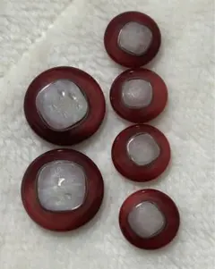 赤レトロボタンまとめ売り