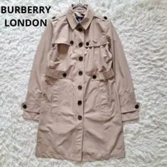 美品✨バーバリーロンドン 撥水加工メガチェックスプリングコート ベージュ