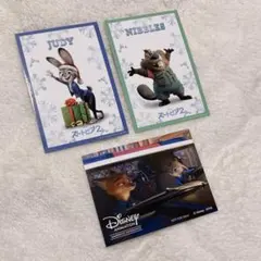 レア　ズートピア　ステッカー　シール　カード　3枚セット