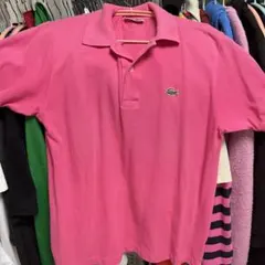 LACOSTE ピンクポロシャツ半袖古着